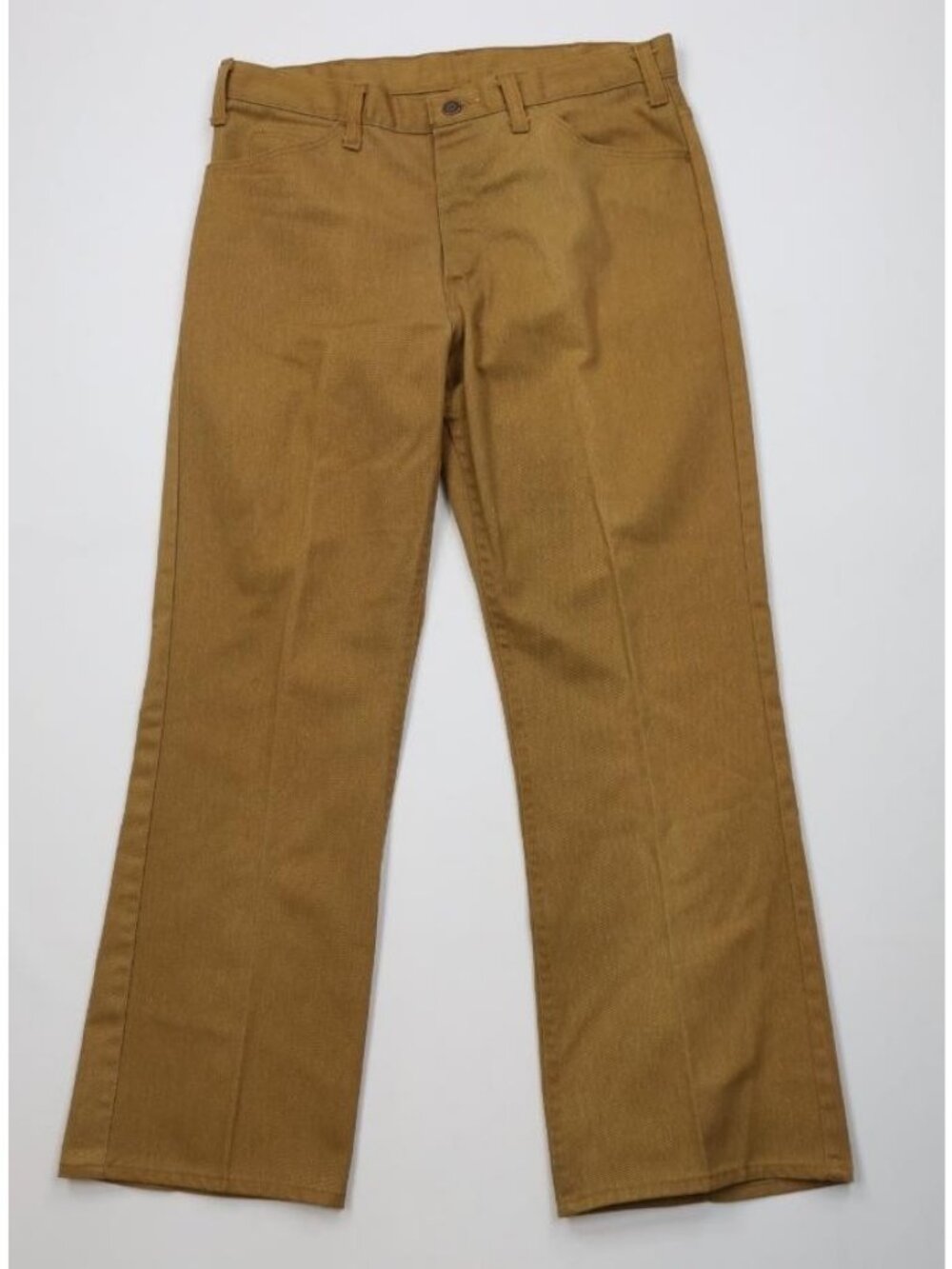Vintage 70s Streetwear Mens 32x29 Faded Flared Wide Leg Denim Jeans Brown USA
